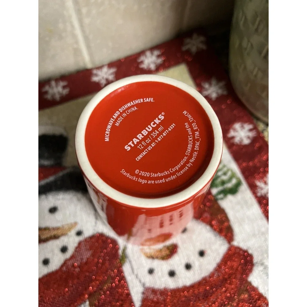 Starbucks Mug Starbucks Red Tall Mug Snow Coffee Mug Hot Chocolate Mug